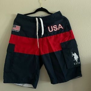 US Polo Assn swim shorts with embroidered logo